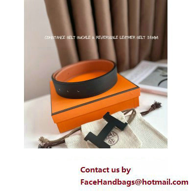 Hermes Constance belt buckle  &  Reversible leather strap 38 mm 03 2023